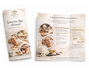 Angebotsfolder für Spa-Bereich 